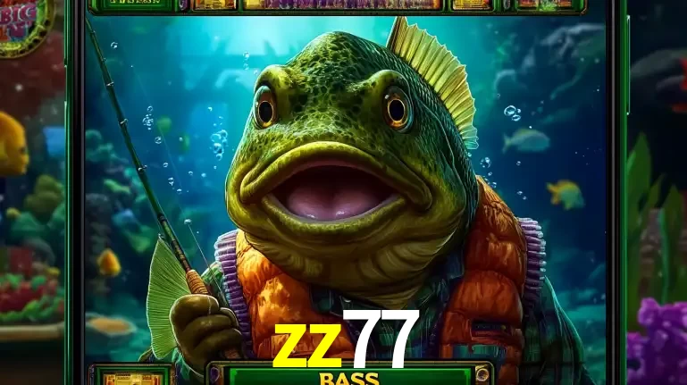 Personagem de peixe pescador do popular jogo de slot com tema de pescaria, uma das emocionantes opções de caça-níqueis para jogar e ganhar no cassino zz77.